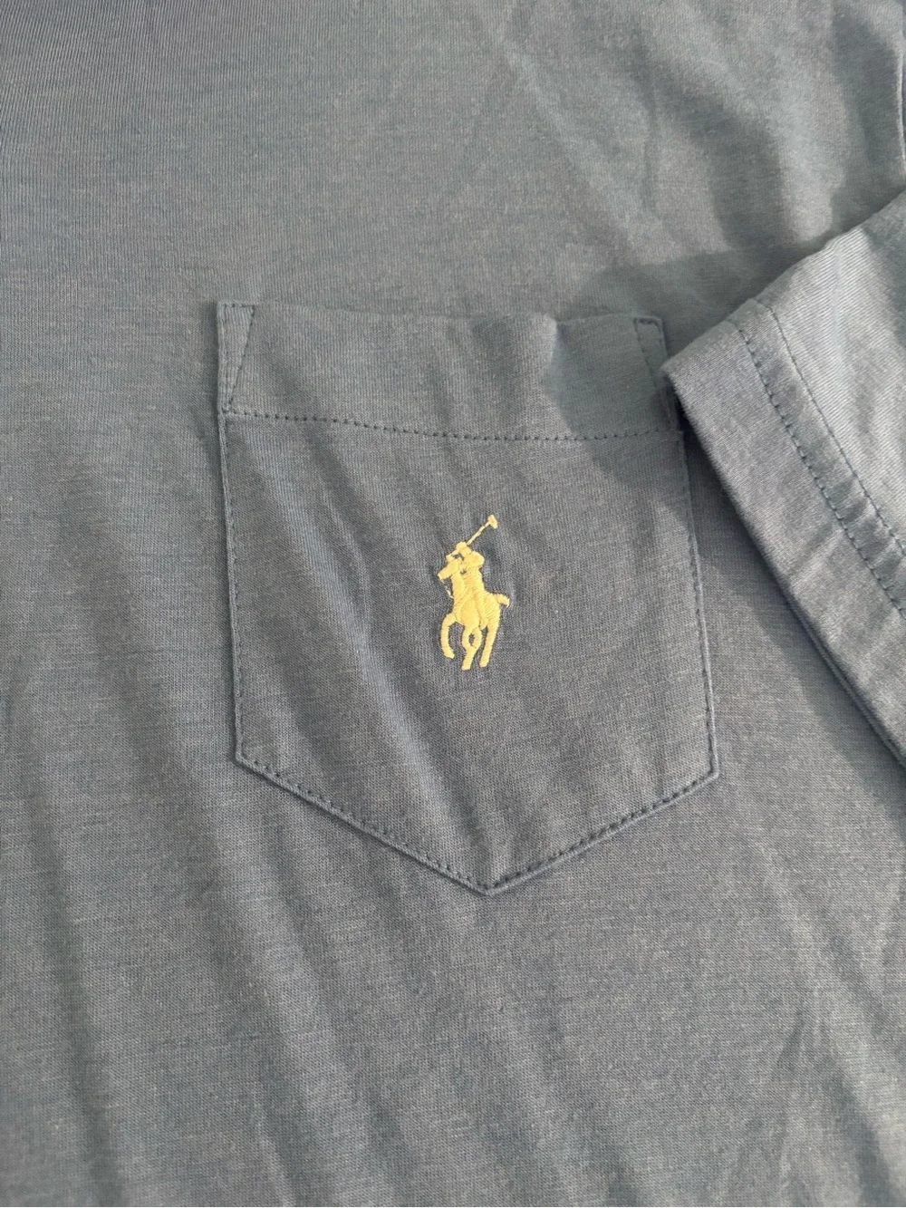 Ralph Lauren Men’s Blue Short-Sleeve Polo XL with Chest Pocket